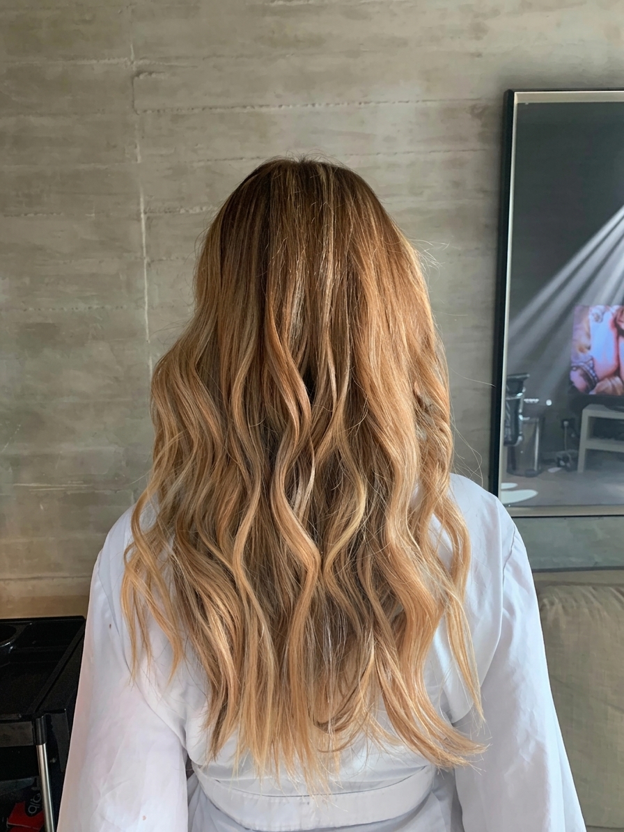 Balayage rubio con ondas naturales, trabajo real de Pelo Soho
